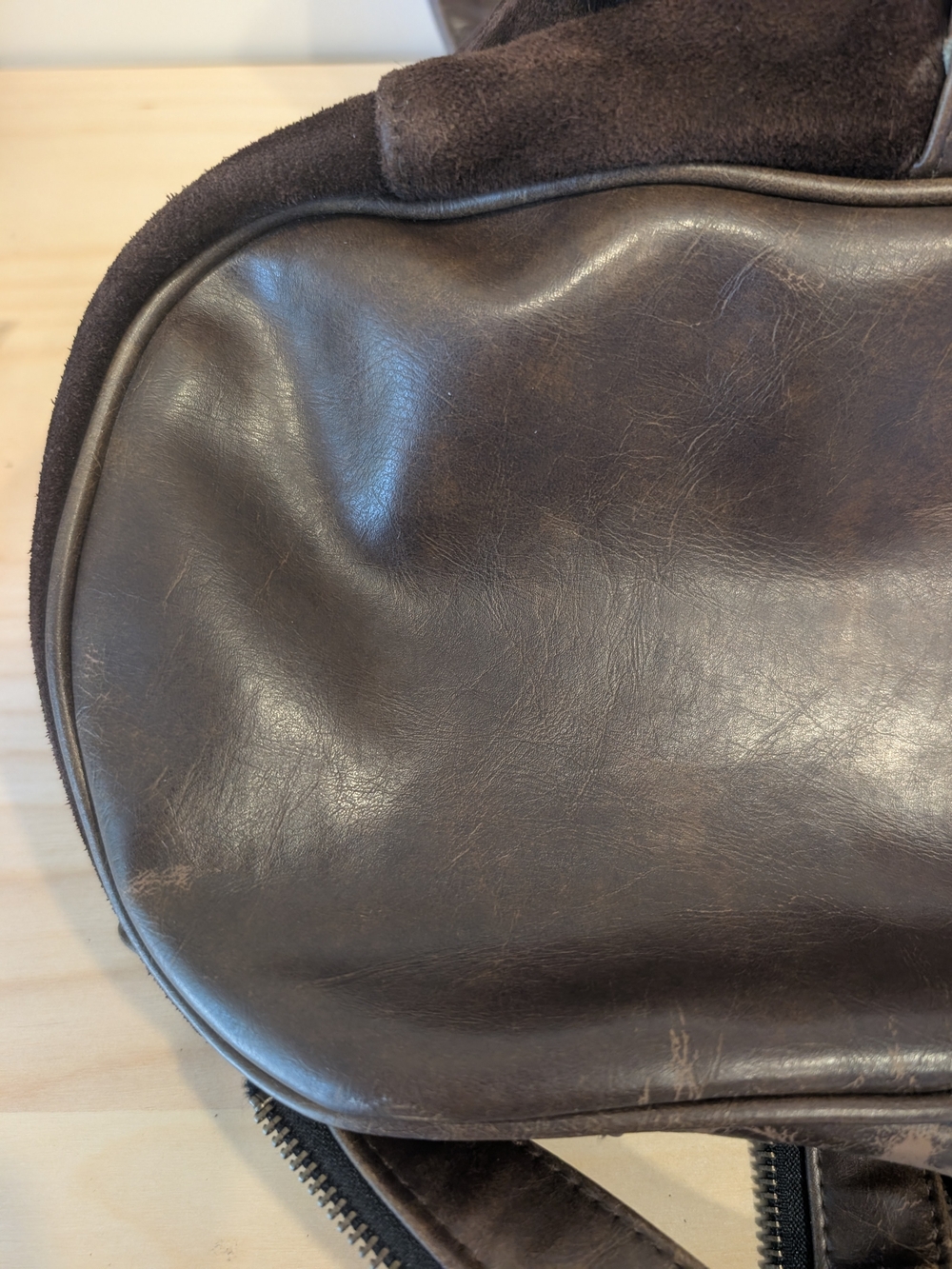 VTG Jeanne Lottie Canada Suede & Leather Convertible Backpack | Rare Slouchy Bag - Picture 8 of 16
